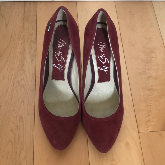 Miss Sixty burgundy suede pumps - Picture 3 of 6